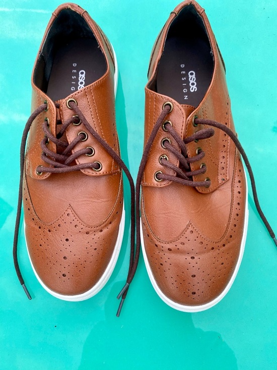 ASOS Other - ASOS Tan Leather Wingtip with White Sole